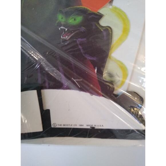 Halloween Witch Decoration 1984 Vintage Sealed Paper And Tissue Centerpiece 12" - Picture 8 of 9